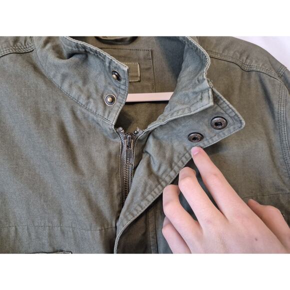 Marine Layer Mens Hoover Utility Jacket Olive Green Medium - Picture 7 of 12